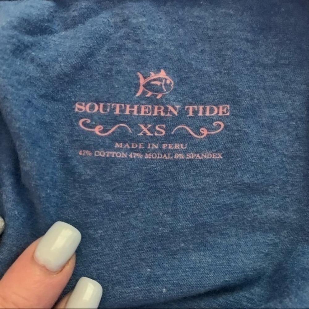 SOUTHERN TIDE Blue & Pink Fish Graphic T-Shirt - Picture 5 of 5